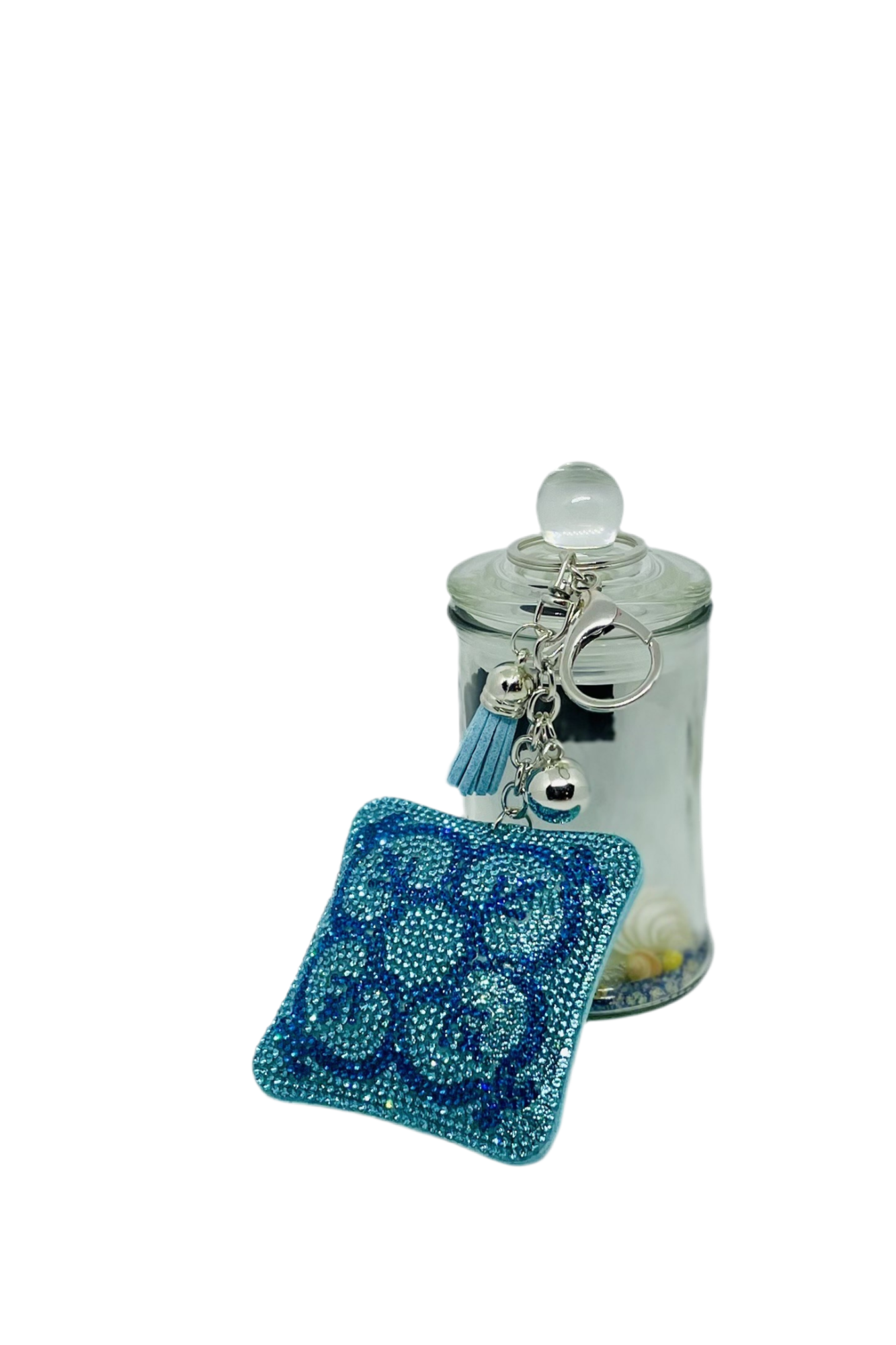 Porte-clés strass et breloque