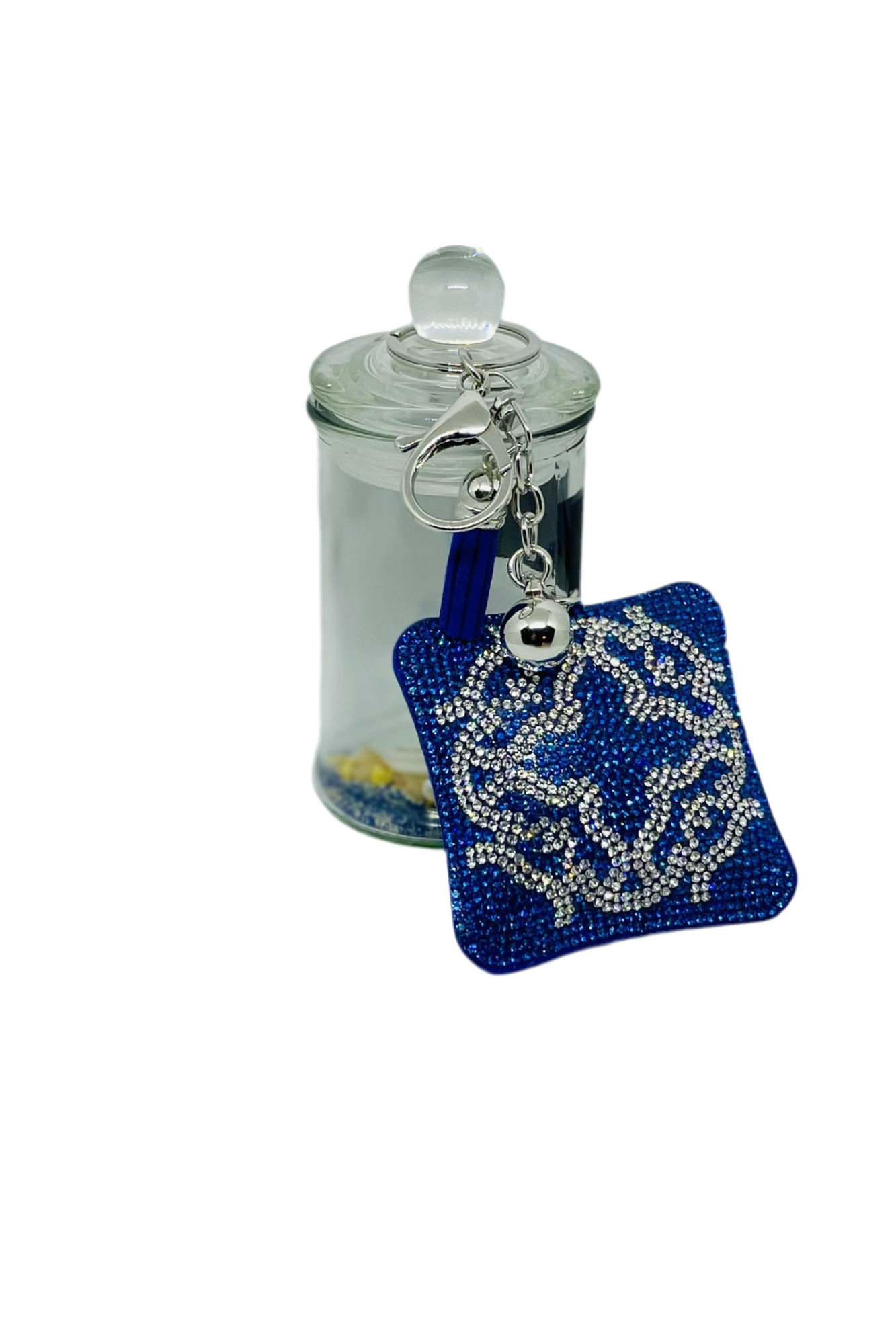Porte-clés strass et breloque