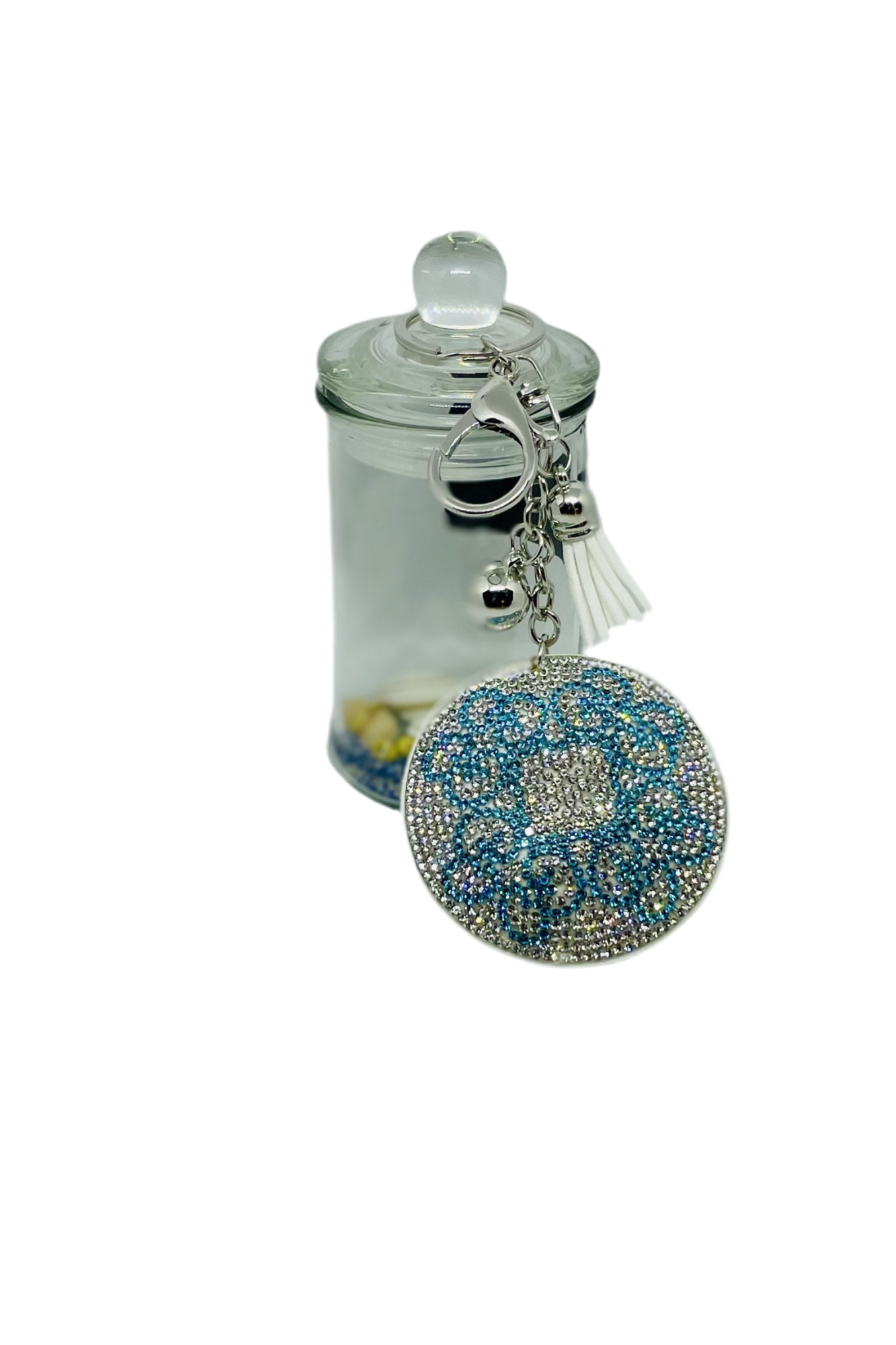 Porte-clés strass et breloque