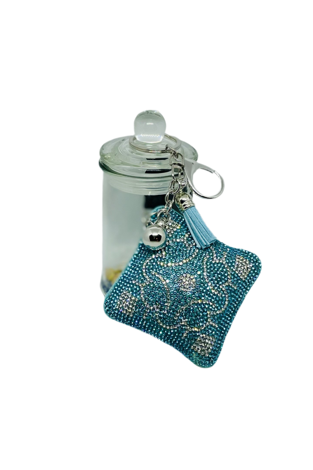 Porte-clés strass et breloque