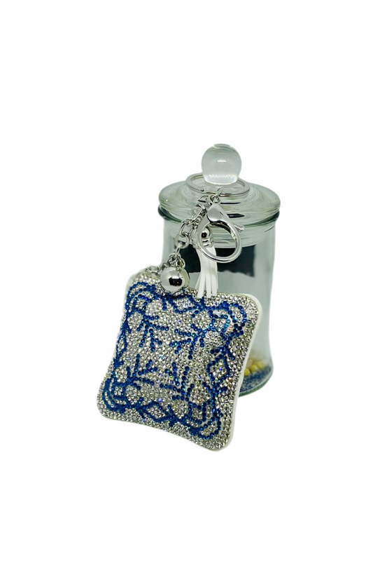 Porte-clés strass et breloque